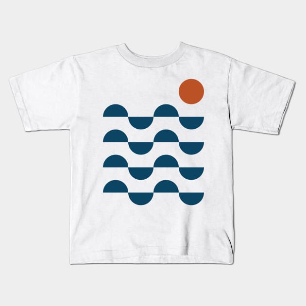 Regular Waves Kids T-Shirt by khairulanam87